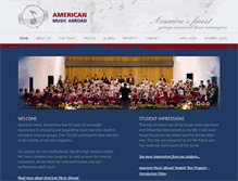 Tablet Screenshot of americanmusicabroad.com